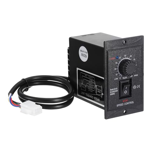MECCANIXITY 60W 220V AC Motor Speed Controller, AC Motor Controller Forward Reverse Switch with IEC C14 Male Plug for Automated Industrial Equipment Machinery