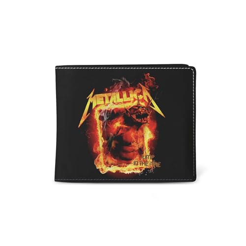 Rocksax Metallica Wallet-Jump in The Fire, Accesorio Billetera de Viaje Unisex Adulto, Black, Small