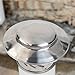 304 Stainless Steel Chimney Cap for Roof Pipe Exhaust Hood, Umbrella-Shaped Rain & Debris Guard, Wall Fresh Air Outlet, Flue Cap Compatible with(110mm（4inch）)
