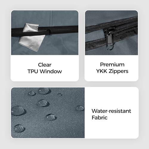 pack all 43" Premium Gusseted Travel Garment Bag, Heavy Duty Hanging Suit Bag, Foldable Dress Bag for Closet Storage, Suit Cover Protector for Clothes Shirts Dresses Coats(Grey)4