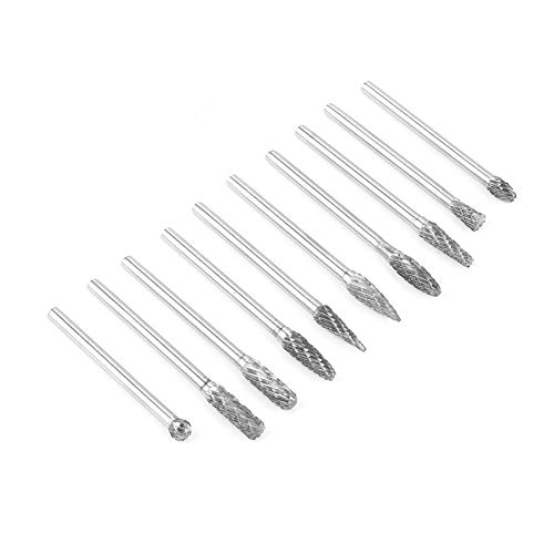 Set de 10 fresas rotativas de carburo de tungsteno miniatura 4