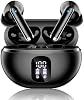 Auriculares inalámbricos, Bluetooth 5.4, estéreo con graves, micrófono con cancelación de ruido, pantalla LED, llamadas claras, IP7 a prueba de agua, para teléfono/Android/iPad, negro oscuro 2