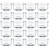 UPlama 36 Pack Clear Glass Tealight Candle Holders, 1.8 Inch Wide x 1 Inch High, for 1.5' Tealights, Bulk for Wedding Centerpieces, Party, Dinner, Home Decor