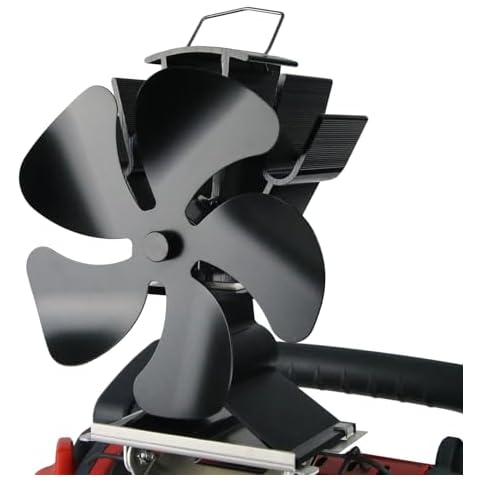 VODA Wood Stove Fan for Buddy Heater Fireplace Fan Heat Powered Stove Fan with Metal Bracket for Pellet/Wood Burner/Fireplace/Wood Burning Stoves Cover