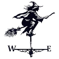 Hexe Wetterfahne aus Metall, Rein Handgefertigt, Dach Garten Weather Vane Richtungsschild Für Den Außenbereich Bauernhaus Dekoration, für den Außenbereich, Bauernhof, Garten, Pavillon
