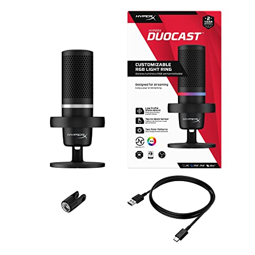 HyperX DuoCast RGB USB Condenser Microphone for PC, PS5, PS4, Mac