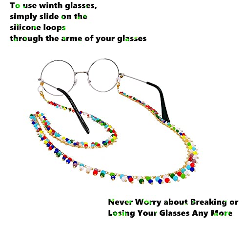 Bohemia Colorful Beaded Glasses Chain Mask Chain Ladies Sunglasses Glasses Chain #TOP2