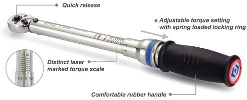 3/8" Drive Adjustable Torque Wrench 10-80 ft-lbs