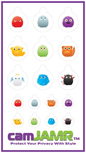Webcam Cover/Stickers for Online Privacy. Fits Laptop, Tablet, Cell Phone, Smart Tv, Xbox and More! camJAMR Critter Pack (Includes 17 Webcam Covers)