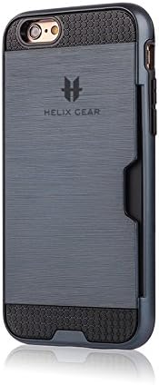 Helix Gear Air Stealth One - iPhone 6/6s Super Light-weight Smart Phone Case With Hidden Card Pocket - includes Helix Gear’s Comprehensive 1 Year Customer Protection Program (Dark Blue)