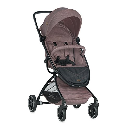 LorelliPram Sport With Basket, Adjustable Sunroof, Footmuff, Foldable, Colour:Brown