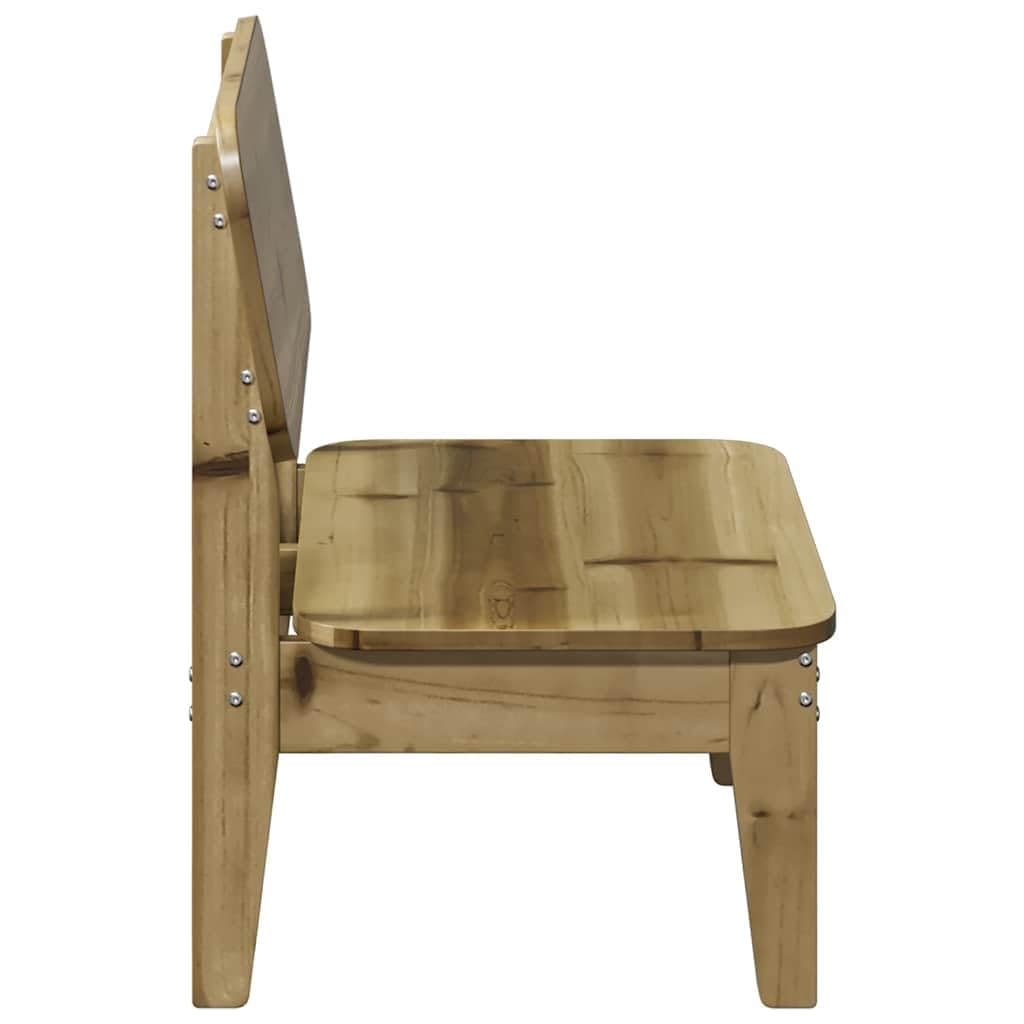 Sedia da giardino in legno di pino impregnato in autoclave, 60 x 52,5 x 72 cm, resistente alle intemperie, impilabile, con schienale, ideale per balcone, terrazza, giardino, robusta e