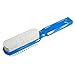 Two Sided Foot Scrubber with Handle: Pumice Stone Smoother & Bristle Brush Foot Exfoliator (Blue)