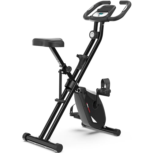 Ultrasport F-Bike Heavy opvouwbare hometrainer met LCD-computer, hartslagmeting en 8 weerstandsniveaus