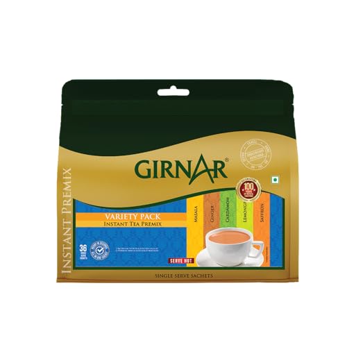 Girnar Instant Tea Premix Variety Pack, 36 Sachets