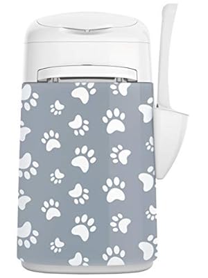 LitterLocker Fashion 10453 Fabric Cover Cat Paws Grey