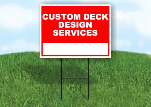 Custom Deck Design Sign Write On Me Red 18x24 with Stand