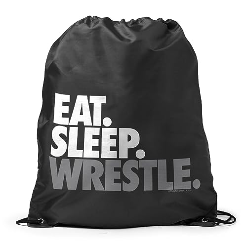 ChalkTalkSPORTS Wrestling Sport Pack Cinch Sack | Eat Sleep Wrestle