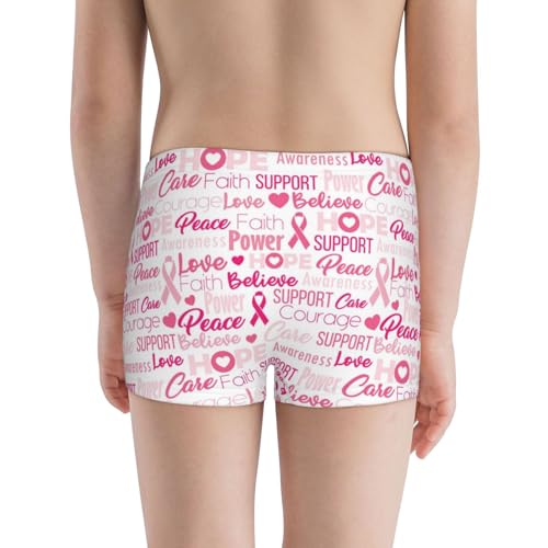 Boys' Cotton Boxer Brief Soft Underwear-Breast Cancer Ribbons Awareness3