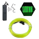 【Respetuoso con la seguridad y el medio ambiente EL: EL Wire es no tóxico, frío al tacto, súper brillante y resistente al agua. Mucho más que las luces normales. Sin radiación de calor ni contaminación ambiental.