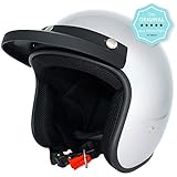 TRAGEKOMFORT: Hochwertig verarbeitetes, atmungsaktives Stoffpolster, ist einfach zu reinigen und angenehm zu tragen. Das weiche und abwaschbare Innenfutter vom Moped-Helm ist auch für lange Motorrad-Touren geeignet.