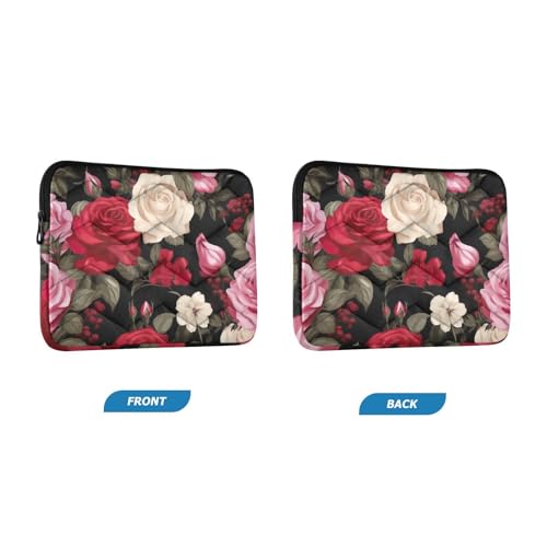 Funda de portátil negra Colorful Roses 13-14 pulgadas miniatura 2