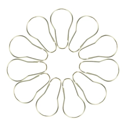 Ciieeo 20pcs Gourd Buckle Shower Curtain Hooks Rustproof Drapery Rings for Bathroom Bedroom and Kitchen Elegant Golden Design for Easy Installation and Strong Grip