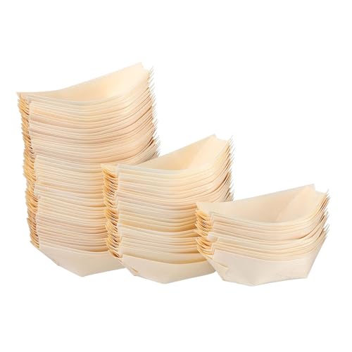 Barcas desechables de madera para sushi 100 pzas miniatura 1