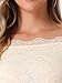 Allegra K Off Shoulder Lace Top for Women's Sheer Long Sleeves Slim Fit Casual Blouse X-Small Beige