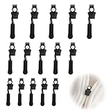 15 piezas de repuesto con cremallera de repuesto, cremallera reparación, juego de reparación de cremalleras con tamaños S/M/L con cordón de nailon para ropa, chaquetas, mochilas y maletas