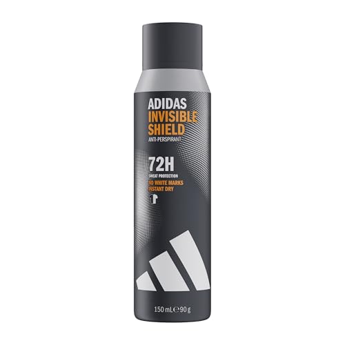 adidas Invisible Shield Anti-Transpirant Deodorant Spray für ihn, 72 Stunden Schweiß-Schutz, maskulin-holziger Duft, vegane Formel ohne Alkohol, 150ml