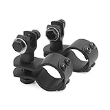 uxcell 1 inches 1 1/4 inches Motorcycle Highway Engine Guard Offset Foot Pegs Mount Clamp On For Harley Davidson Street Glide Black