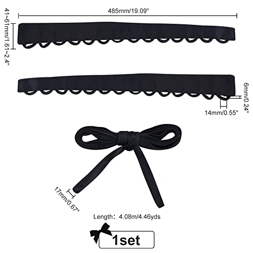 AHANDMAKER 160 Zoll Damen Krawattenrücken Für Hochzeitsbrautkleid, Verstellbarer Reißverschluss, 19-Zoll-Hochzeitskleid-Schleifen, Korsett für Hochzeitskleid Für Hochzeitskleider Abschlussballkleider