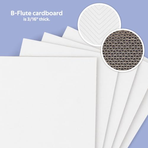 Image of Golden State Art 10 Pack 24x36 Corrugated Cardboard Sheets | 3 /16 inch Thick White Large Flat Square Inserts for Shipping, Mailing, Packaging or Art Crafts, Photo Backing (One-side White)