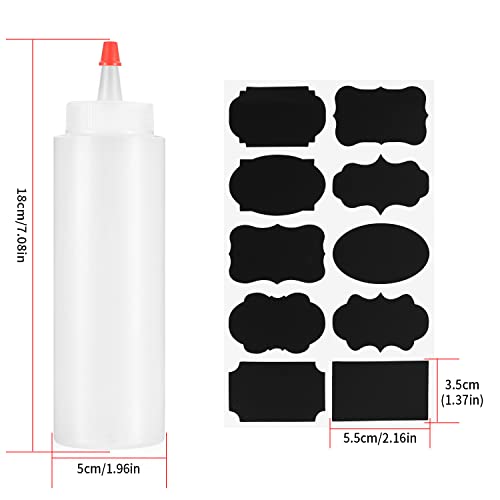 5 Pezzi Bottiglia Squeeze di Plastica, 250 ml