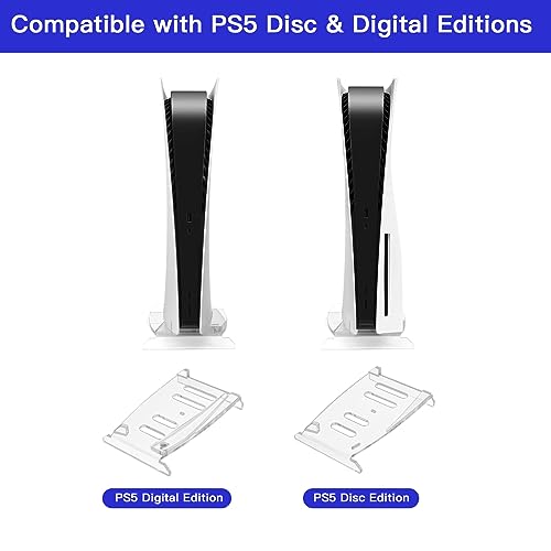 CaSZLUTION Suporte vertical de substituição PS5 para console PlayStation 5 versão em disco e edição