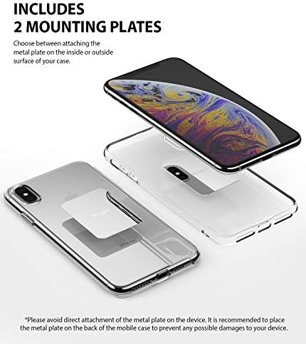 Ringke 2 in 1 CD Slot Car Mount Premium Adjustable Universal Phone Grip with Strong Magnet and Clip Holder for Smartphone, Tablet, and other Handheld Devices - Black