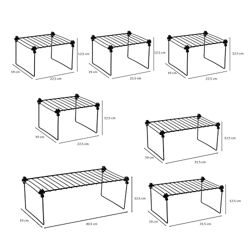 Organizador De Armário Prateleira Aramado Suporte Kit 7un