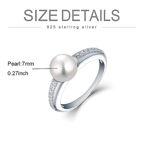 Women 925 Sterling Silver Pearl Ring2