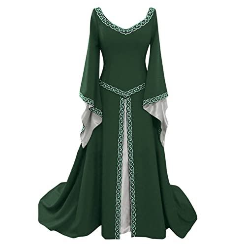Robe medievale longue de bal pour fetes de la Renaissance et soirees retro