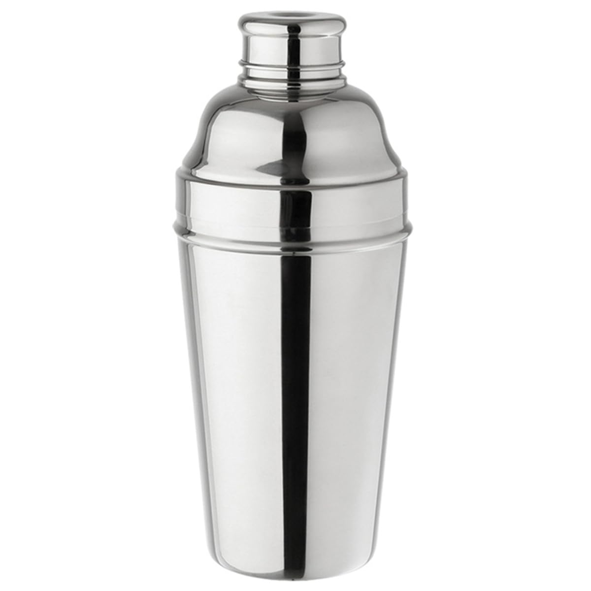 Juego de coctelera grande de 1.8 L con colador integrado y mezclador plateado