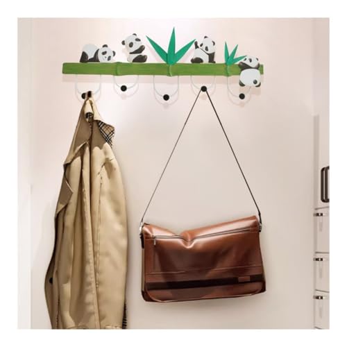 Perchero de pared madera con ganchos decorativos para salon 7