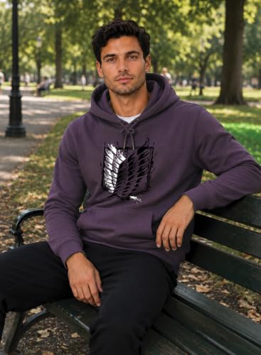 Image of ADRO Mens Abstract Graphic Hoodie | 320 GSM Cotton Poly Fleece | Regular Fit Contemporary Artistic Sweatshirt for Winter & Streetwear