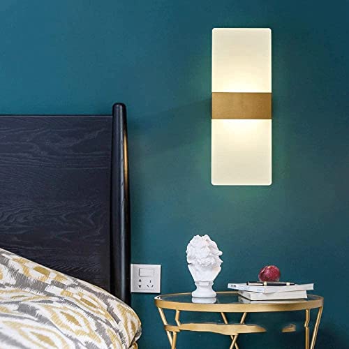 Luz de pared LED 12W con sombra rectangular para decoración de pasillo y sala 4