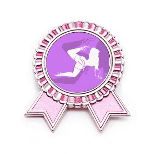 Broche rose Dancing Plump en métal taille M pour femme élégante