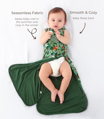 Image of Baby Sleep Sack Soft Wearable Blanket 2-Way Zipper Sleeping Bag for Girls Boys 0-3T, Viscose Made from Bamboo