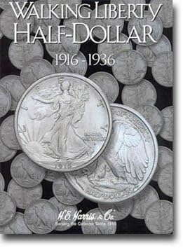 Coin Folder Walking Liberty Half Dollar 1916-1936 H.E Harris