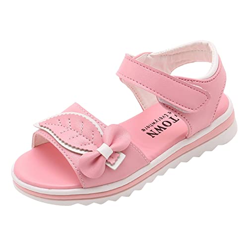 Kid Baby Girls Child Summer Shoes Sandals Premium Soft Sole Non Slip Sandals First Walkers (Pink, 10.5 Little Child)