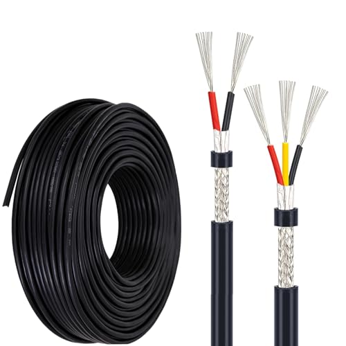Cable flexible para altavoces de 3 conductores y 12 AWG con blindaje UL2464 de 65FT