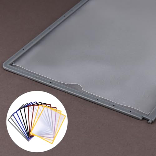 QWORK® Wand Sichttafelsystem - 20X Sichttafeln A4 - Mehrfarbig Dokumentenhalter für Messehallen, Restaurants, Büros, öffentliche Plätze
